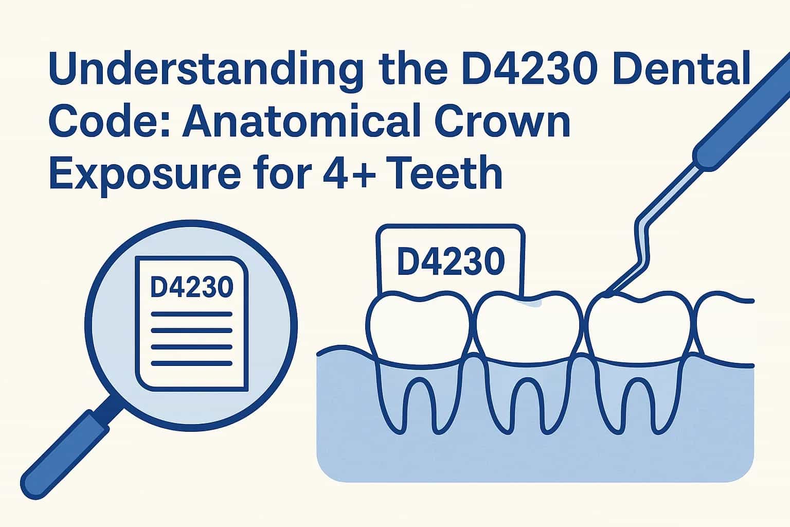 Understanding the D4230 Dental Code: Anatomical Crown Exposure for 4+ Teeth